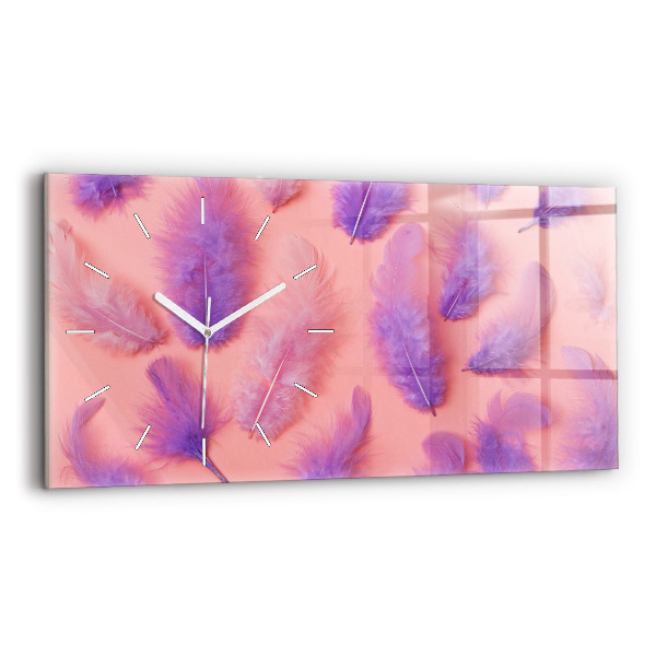 Reloj horizontal Plumas de colores