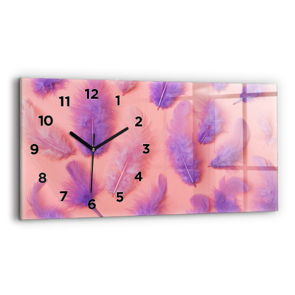 Reloj horizontal Plumas de colores