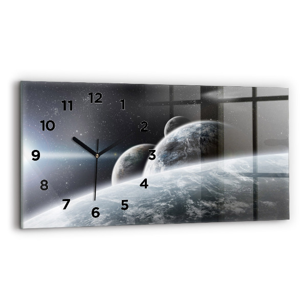 Reloj de cristal horizontal Cosmos Planetas