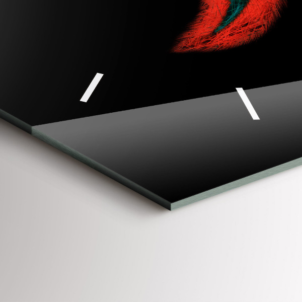 Reloj de cristal horizontal Plumas de pájaro en colores