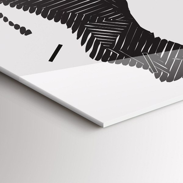 Reloj de cristal horizontal Rinoceronte line art