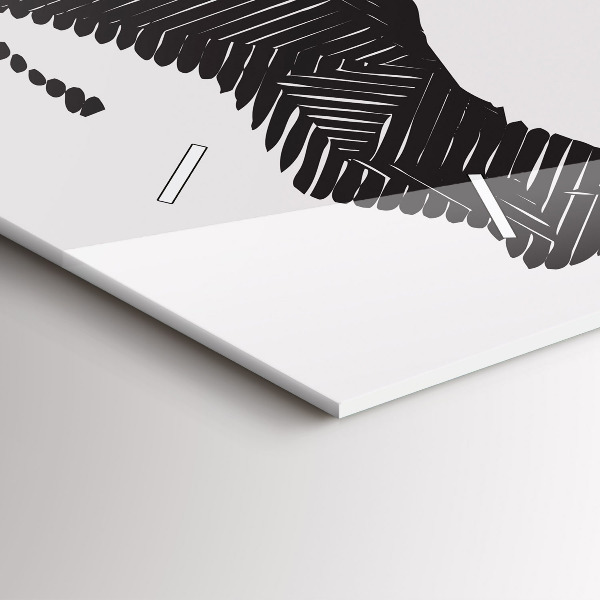 Reloj de cristal horizontal Rinoceronte line art