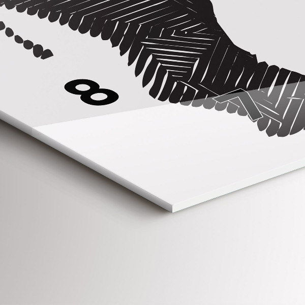 Reloj de cristal horizontal Rinoceronte line art