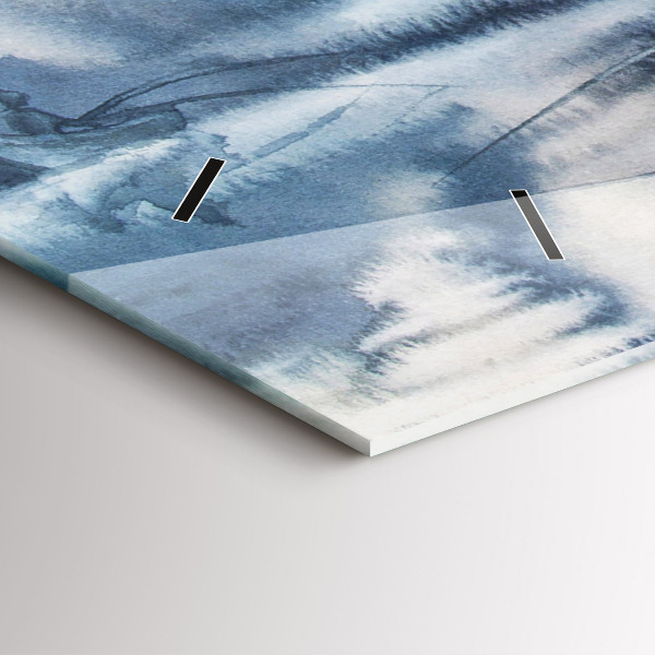 Reloj horizontal Pescador en un lago