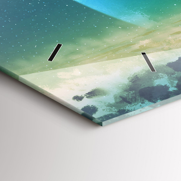 Reloj de cristal horizontal Hombre en la luna