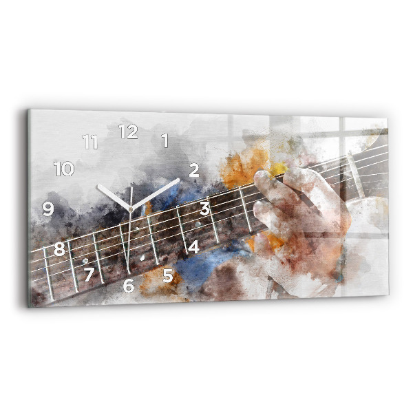 Reloj de cristal horizontal Guitarra