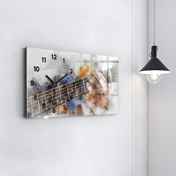 Reloj de cristal horizontal Guitarra