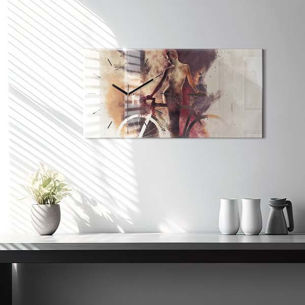 Reloj horizontal Mujer y bicicleta