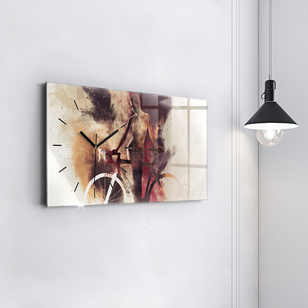 Reloj horizontal Mujer y bicicleta