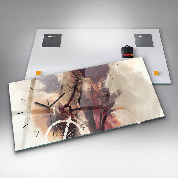 Reloj horizontal Mujer y bicicleta