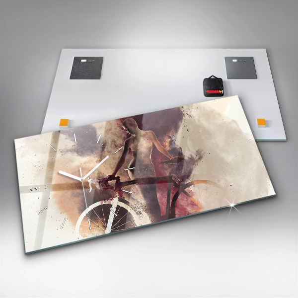 Reloj horizontal Mujer y bicicleta