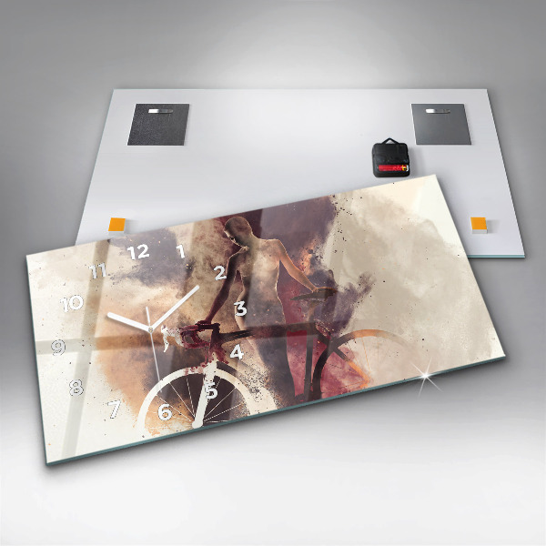 Reloj horizontal Mujer y bicicleta