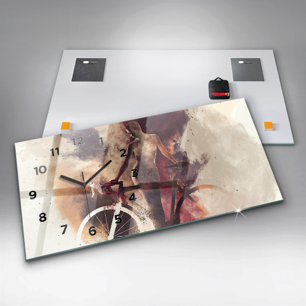 Reloj horizontal Mujer y bicicleta