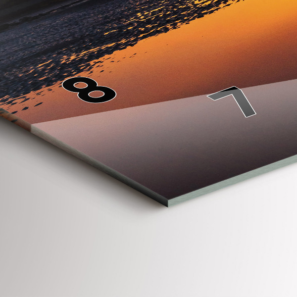 Reloj de cristal horizontal Corredor y puesta de sol