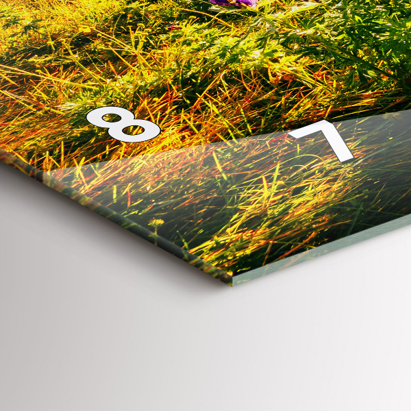 Reloj de cristal horizontal Pradera de lavanda