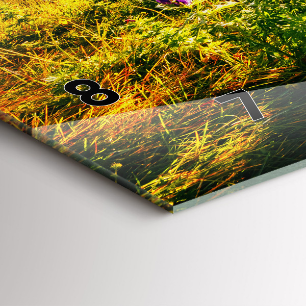 Reloj de cristal horizontal Pradera de lavanda