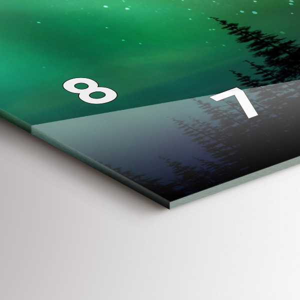 Reloj de cristal horizontal Aurora boreal