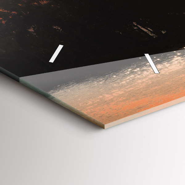 Reloj de cristal horizontal Puesta de sol Palmeras Vacaciones