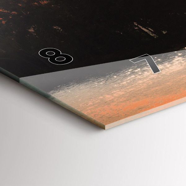 Reloj de cristal horizontal Puesta de sol Palmeras Vacaciones