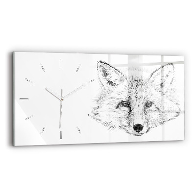Reloj horizontal Vector cabeza de zorro