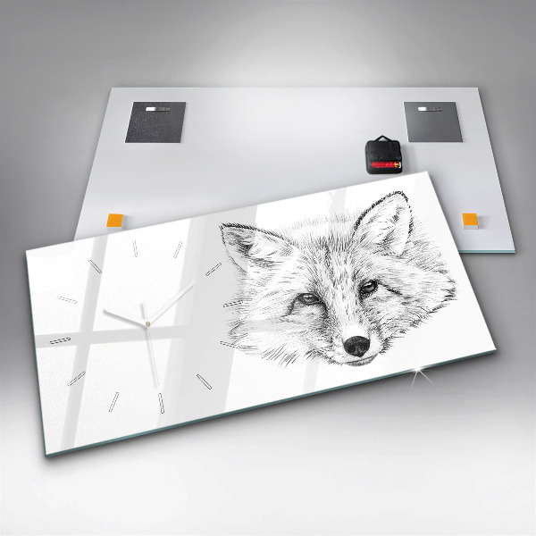 Reloj horizontal Vector cabeza de zorro