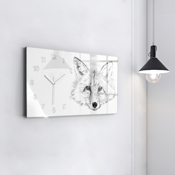 Reloj horizontal Vector cabeza de zorro