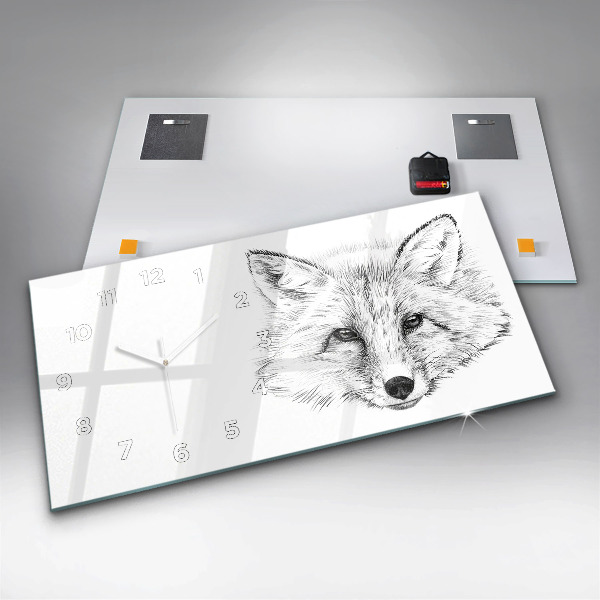 Reloj horizontal Vector cabeza de zorro