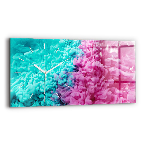 Reloj de cristal horizontal Arte moderno - manchas