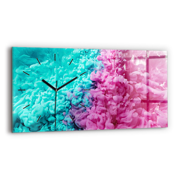 Reloj de cristal horizontal Arte moderno - manchas