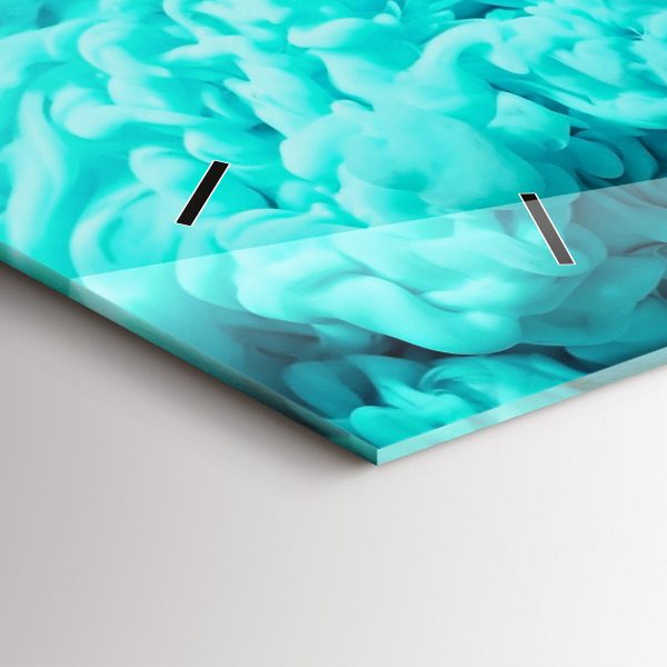 Reloj de cristal horizontal Arte moderno - manchas