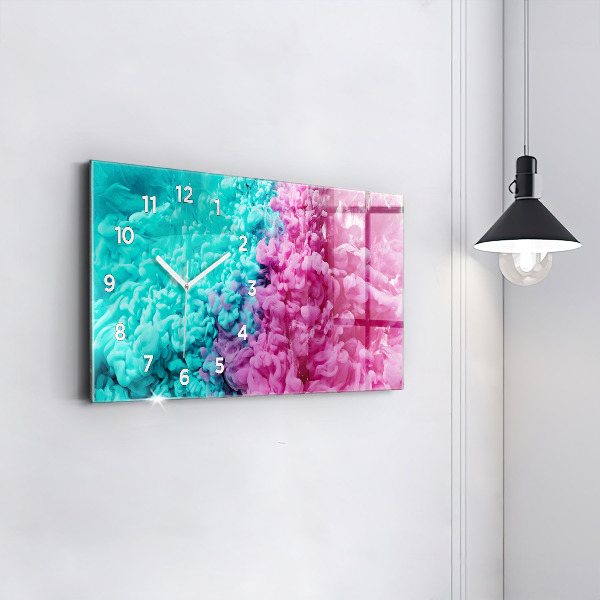 Reloj de cristal horizontal Arte moderno - manchas