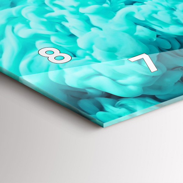 Reloj de cristal horizontal Arte moderno - manchas