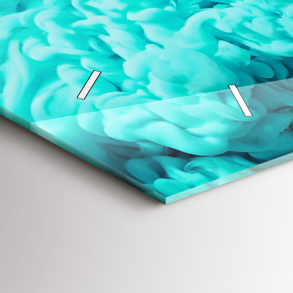 Reloj de cristal horizontal Arte moderno - manchas