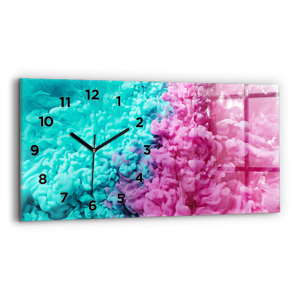 Reloj de cristal horizontal Arte moderno - manchas