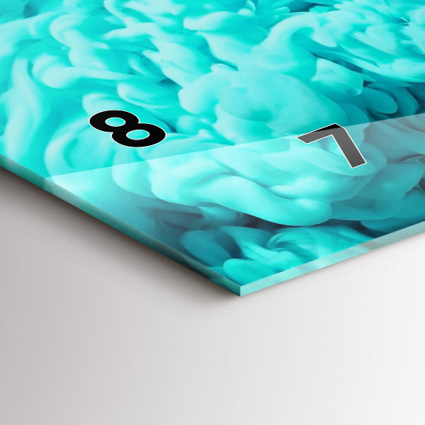 Reloj de cristal horizontal Arte moderno - manchas