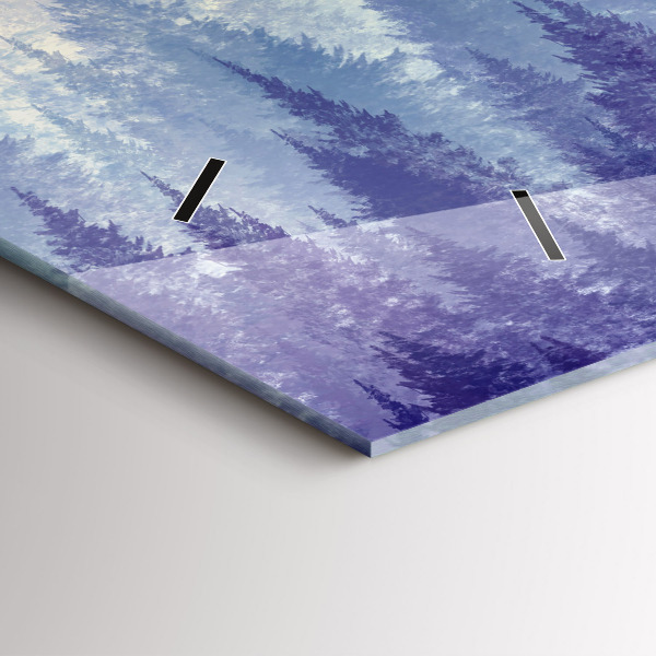 Reloj horizontal Bosque en la niebla