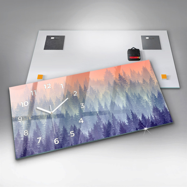 Reloj horizontal Bosque en la niebla