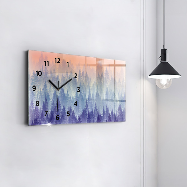 Reloj horizontal Bosque en la niebla