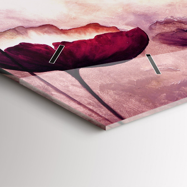 Reloj horizontal Flores Amapola en flor