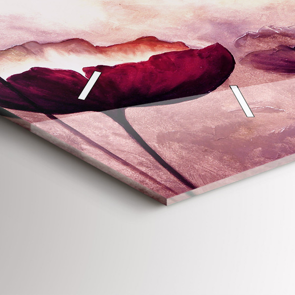 Reloj horizontal Flores Amapola en flor