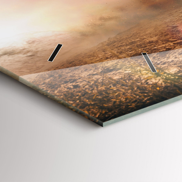 Reloj de cristal horizontal Hombre en moto