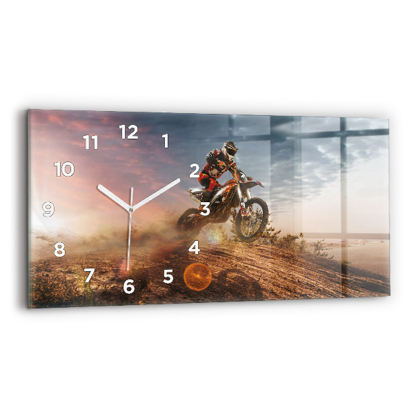 Reloj de cristal horizontal Hombre en moto
