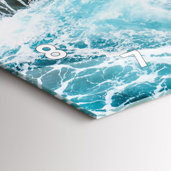 Reloj de cristal horizontal Olas espumosas