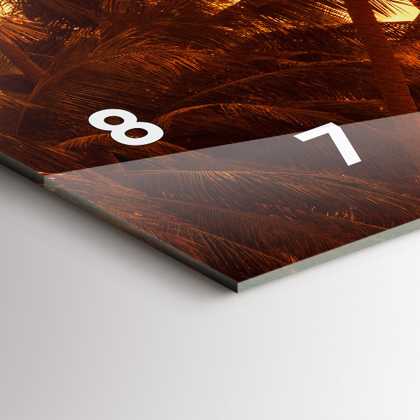 Reloj horizontal Palmeras soleadas