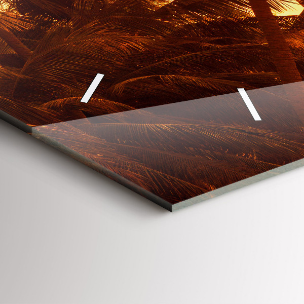 Reloj horizontal Palmeras soleadas