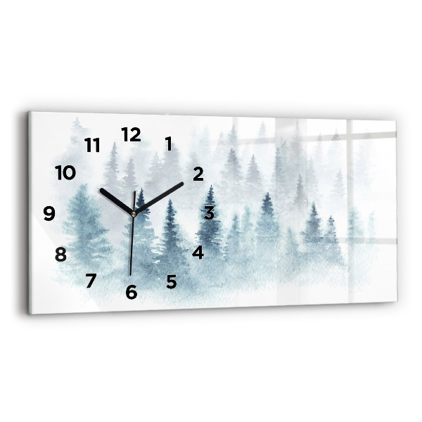 Reloj de cristal horizontal Bosque invernal