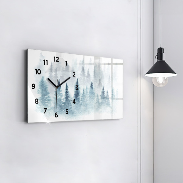 Reloj de cristal horizontal Bosque invernal