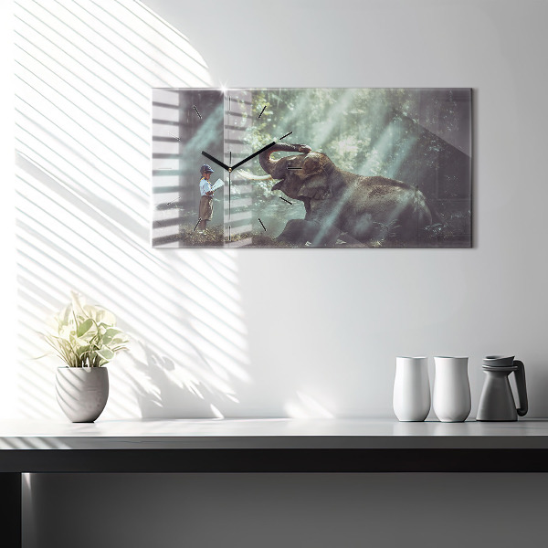 Reloj horizontal Niño leyendo un libro