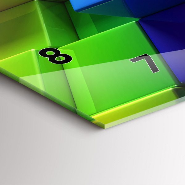 Reloj horizontal Cubos de colores