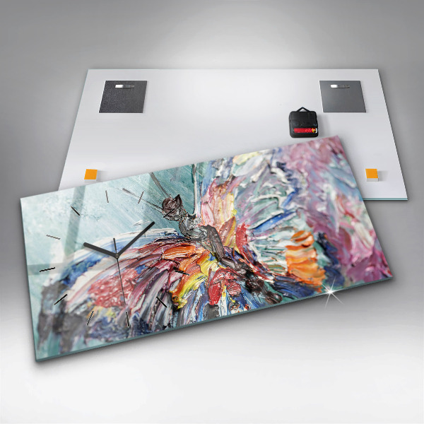 Reloj de cristal horizontal Fragmento de óleo